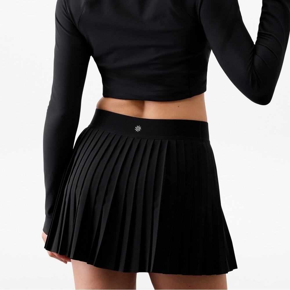 Athleta Match Point Pleated Skort Black Size XS NWT Golf Pickleball Tennis